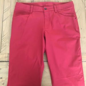 Red ABC pants Lululemon